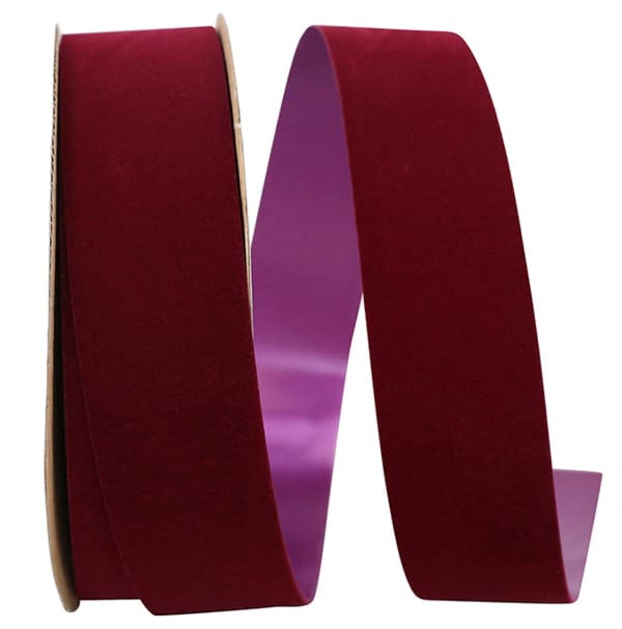 Outdoor Ribbon --- Velvet Proof Ribbon -- 1-3/8 inch x 25 yards -- Burgundy Color